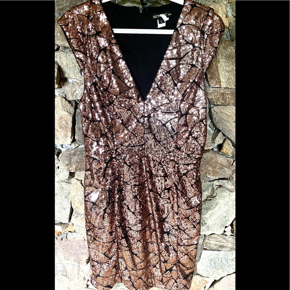 Beautiful sequin black & gold party dress
